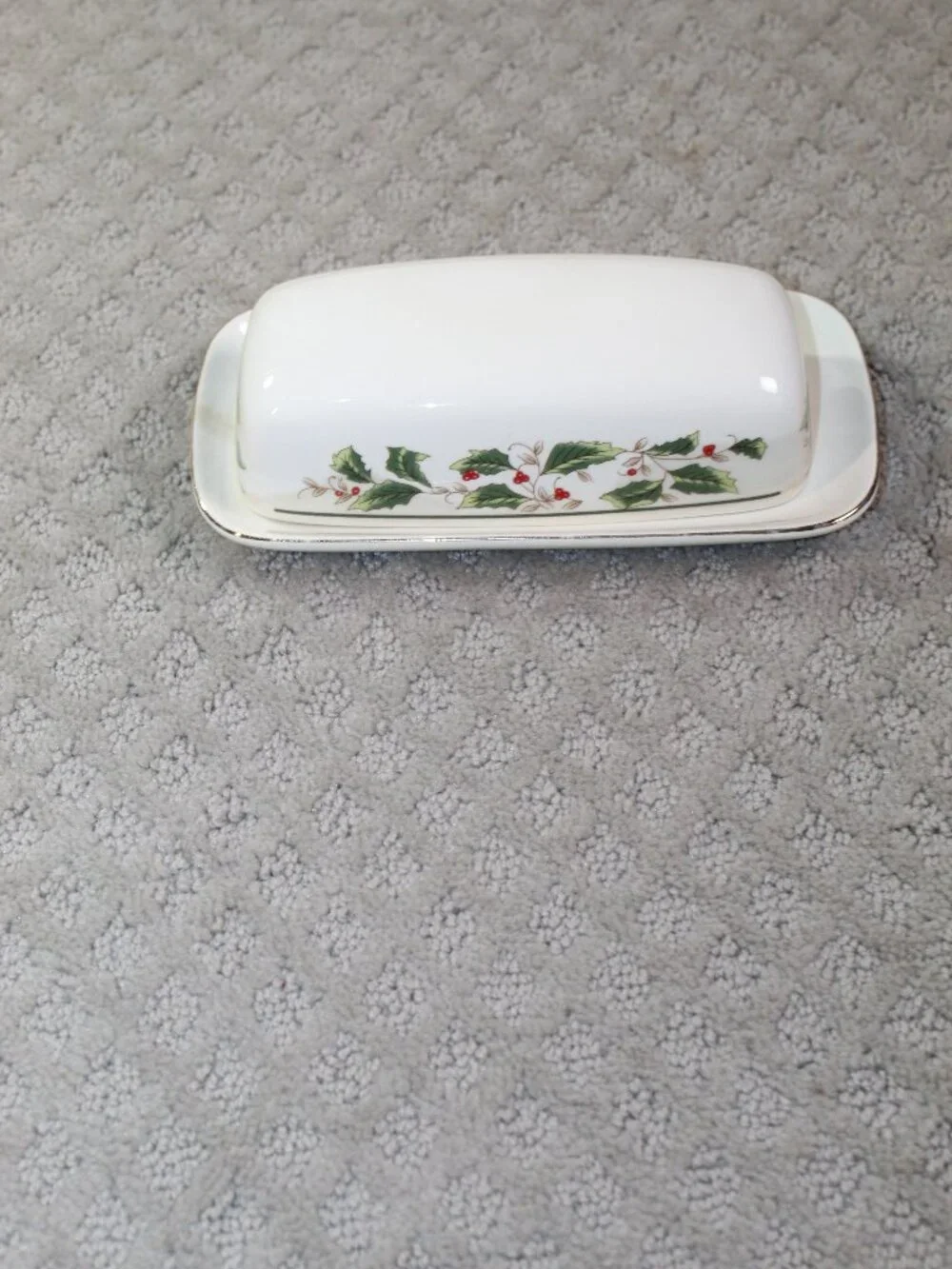 Canterbury Potteries Holly Tradition Butter Dish